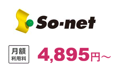 So-net 光 戸建て料金 5995円