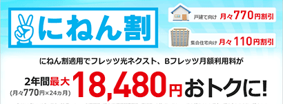 《月額770円割引》にねん割