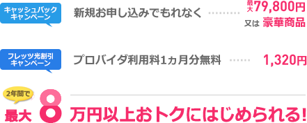 フレッツ光キャンペーン 東日本エリア
