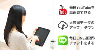 使い放題+速度を重視されて、インターネットをよく使う方