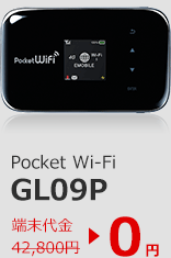 Pocket Wi-Fi GL09P 端末代金0円