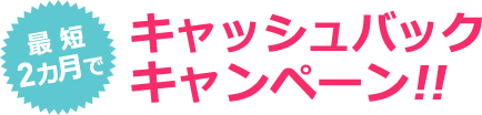 当サイト限定 キャッシュバックキャンペーン 西日本エリア